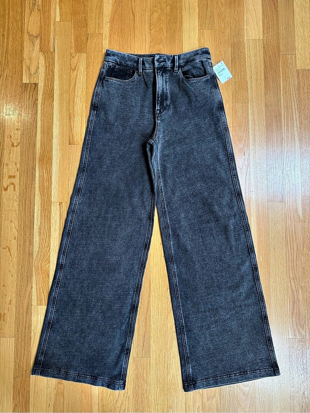Good American Good 90s Wide Leg Jeans Black Size 8 NWT